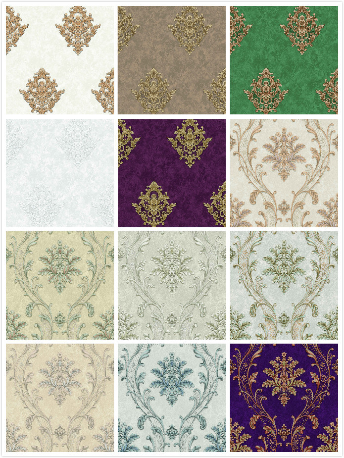 PVC Wallpaper Vinyl Classic Wall Paper for Home Decoration