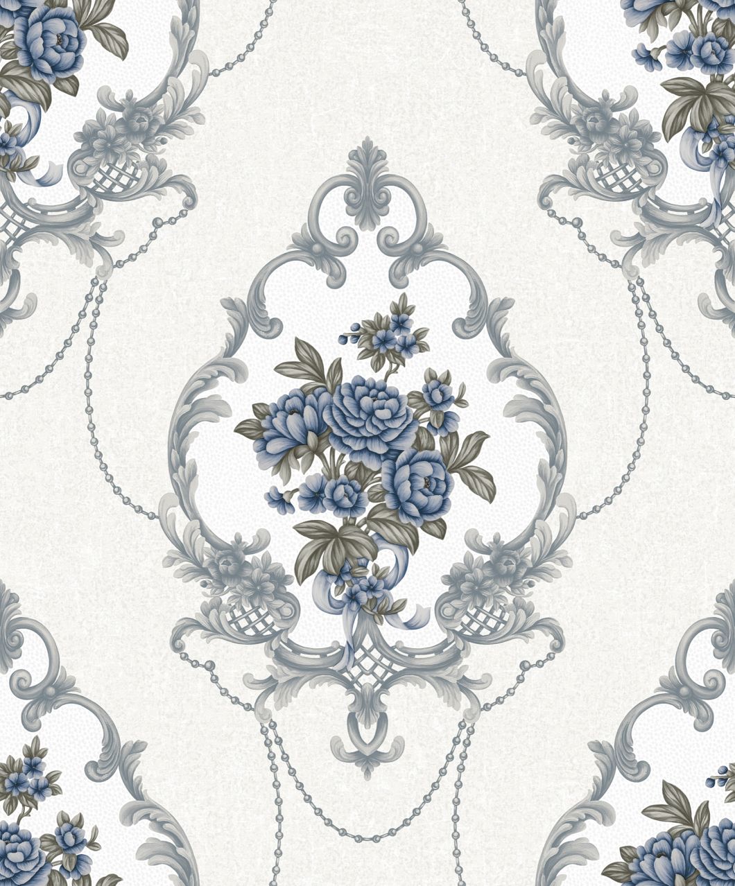 PVC Deep Embossing Damask Flower Design High Quality PVC Wallpaper Home Decoration