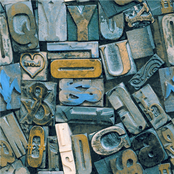 2021 New Design PVC Wallpaper Modern Industrial Letter Design