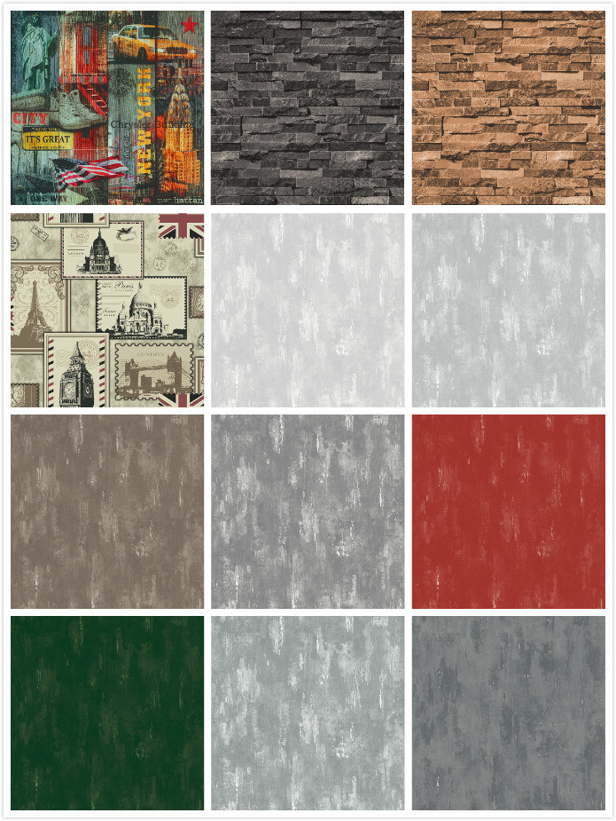 PVC Vinyl Wallpaper 3D Modern Wall Paper Wall Covering
