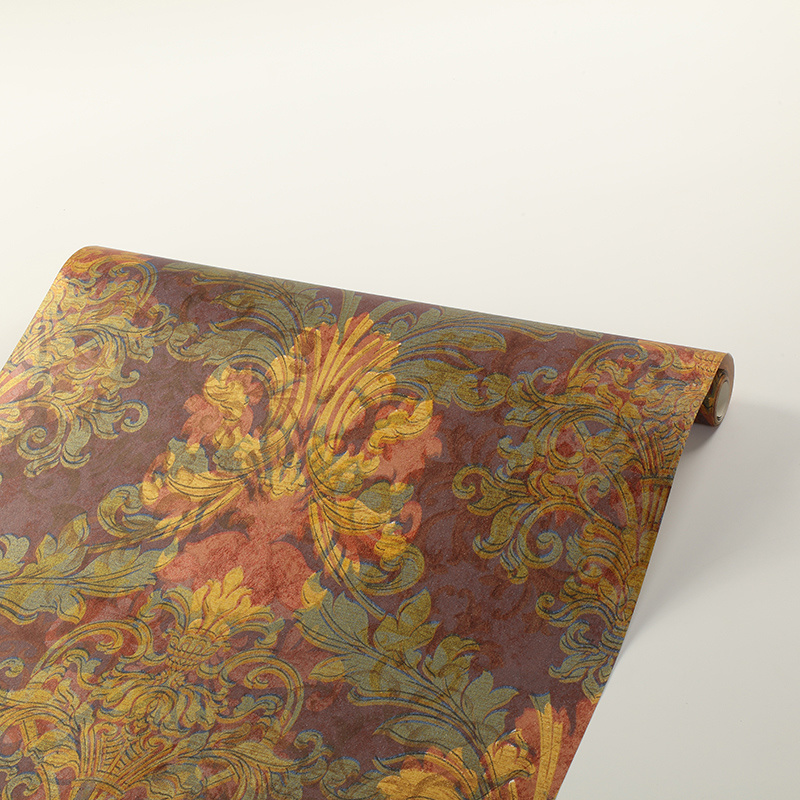 Waterproof Vinyl PVC Damask Wallpaper Wall Covering for Home Decoration