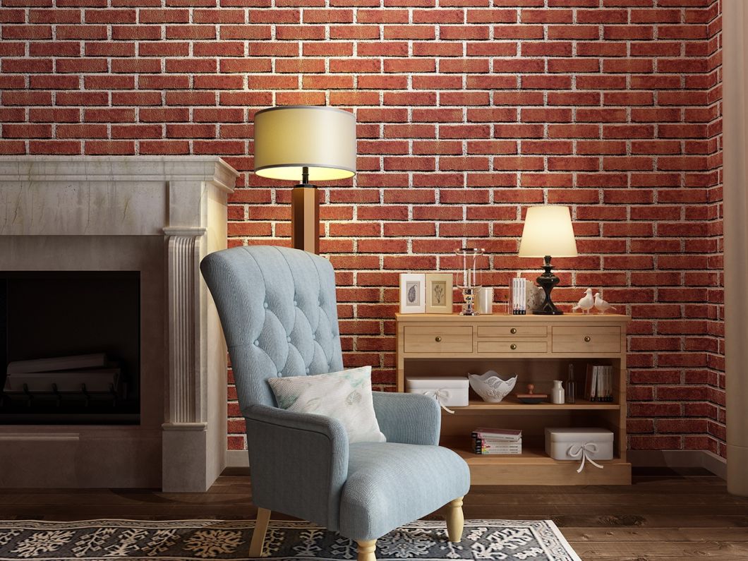 New PVC High Quality Wallpaper Modern Brick Design