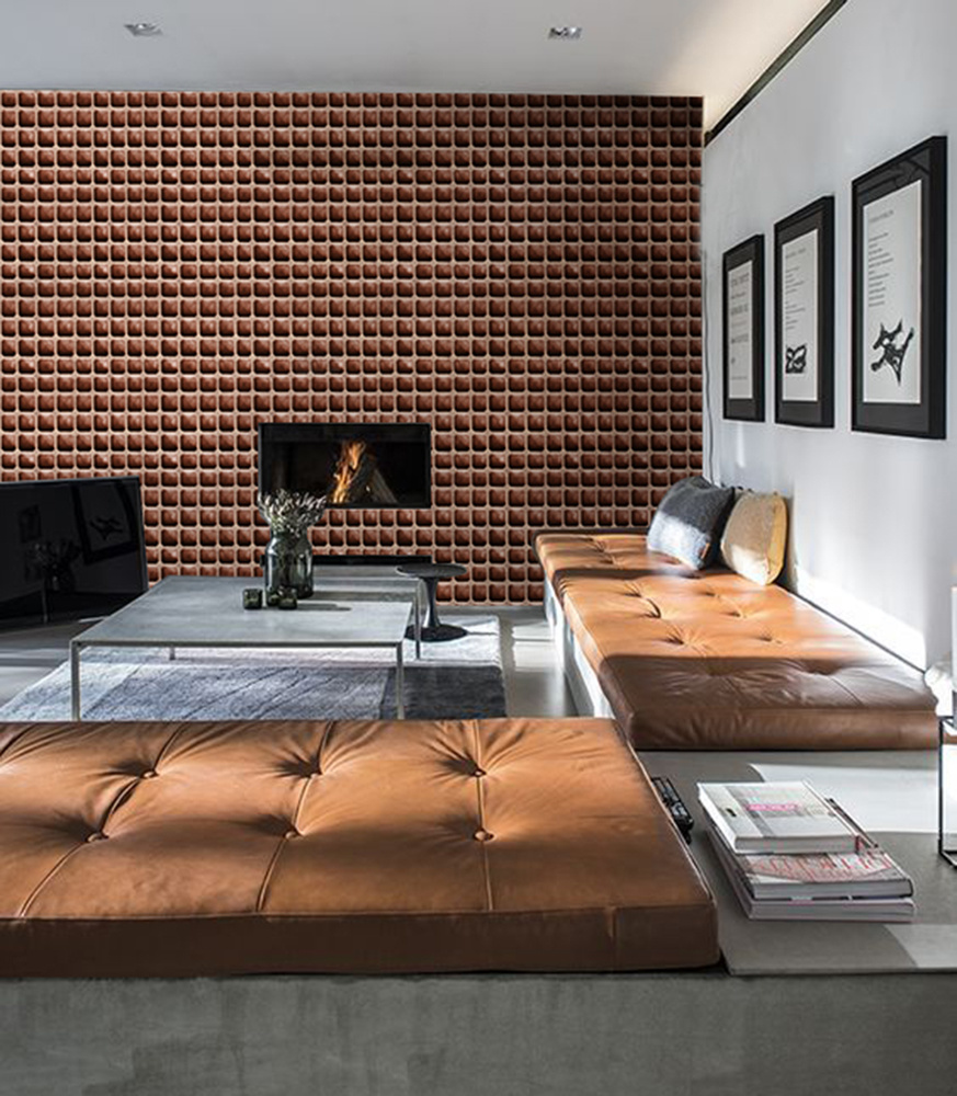 New PVC High Quality Wallpaper Bricks Style