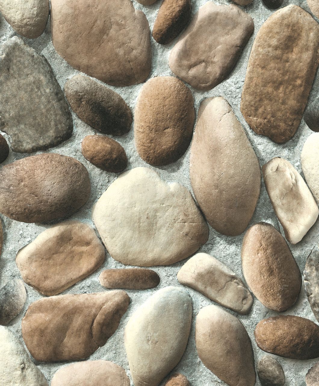 New PVC High Quality Wallpaper Modern Cobblestone Design