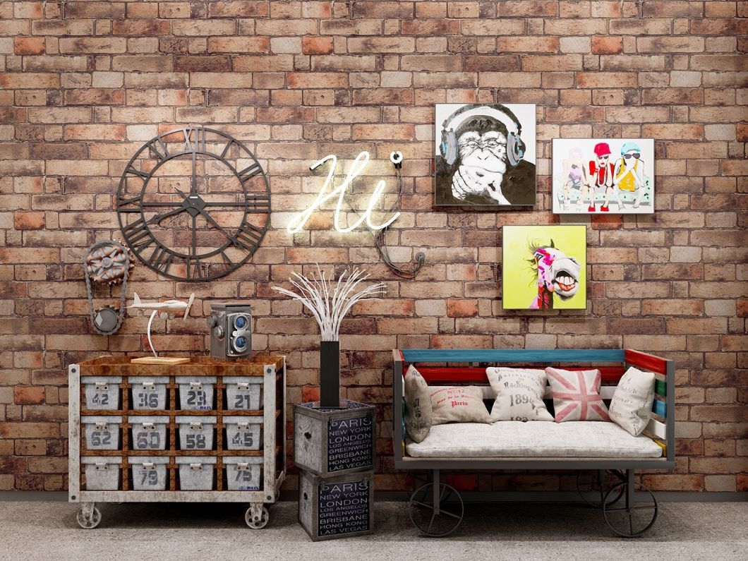 New PVC High Quality Wallpaper Modern Luxury Bricks Design
