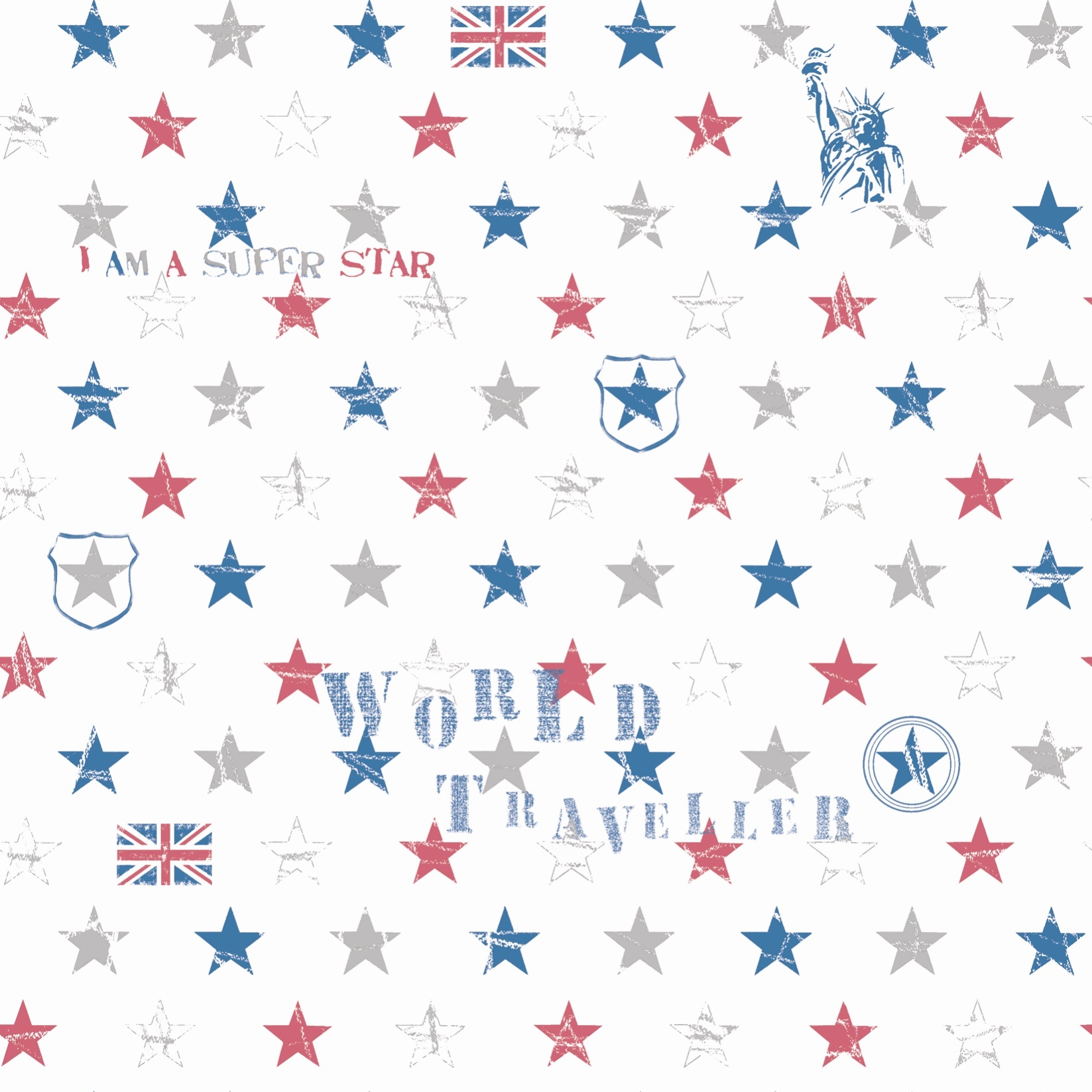 New PVC High Quality Wallpaper Kids Star Wall Design