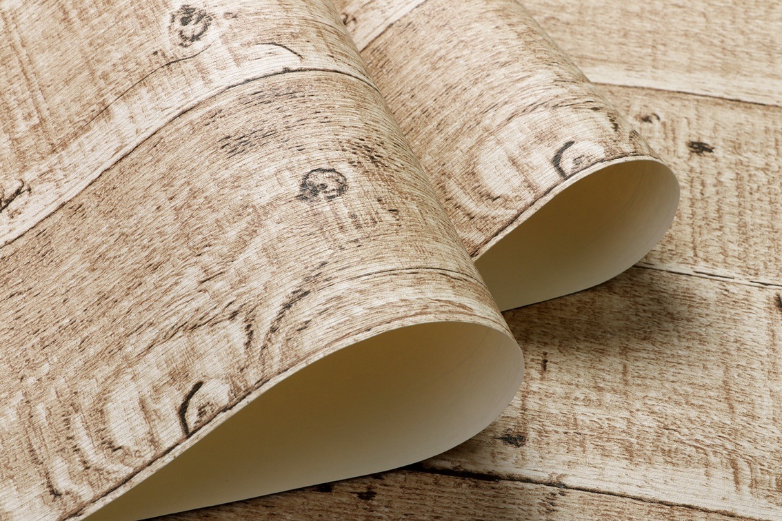 New PVC High Quality Wallpaper Modern Old Wooden Style