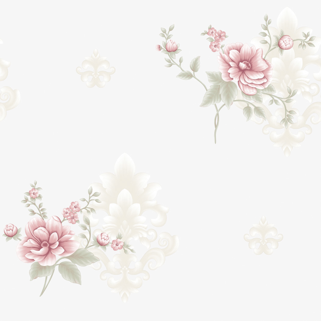 New PVC High Quality Wallpaper Damask with Flower Design