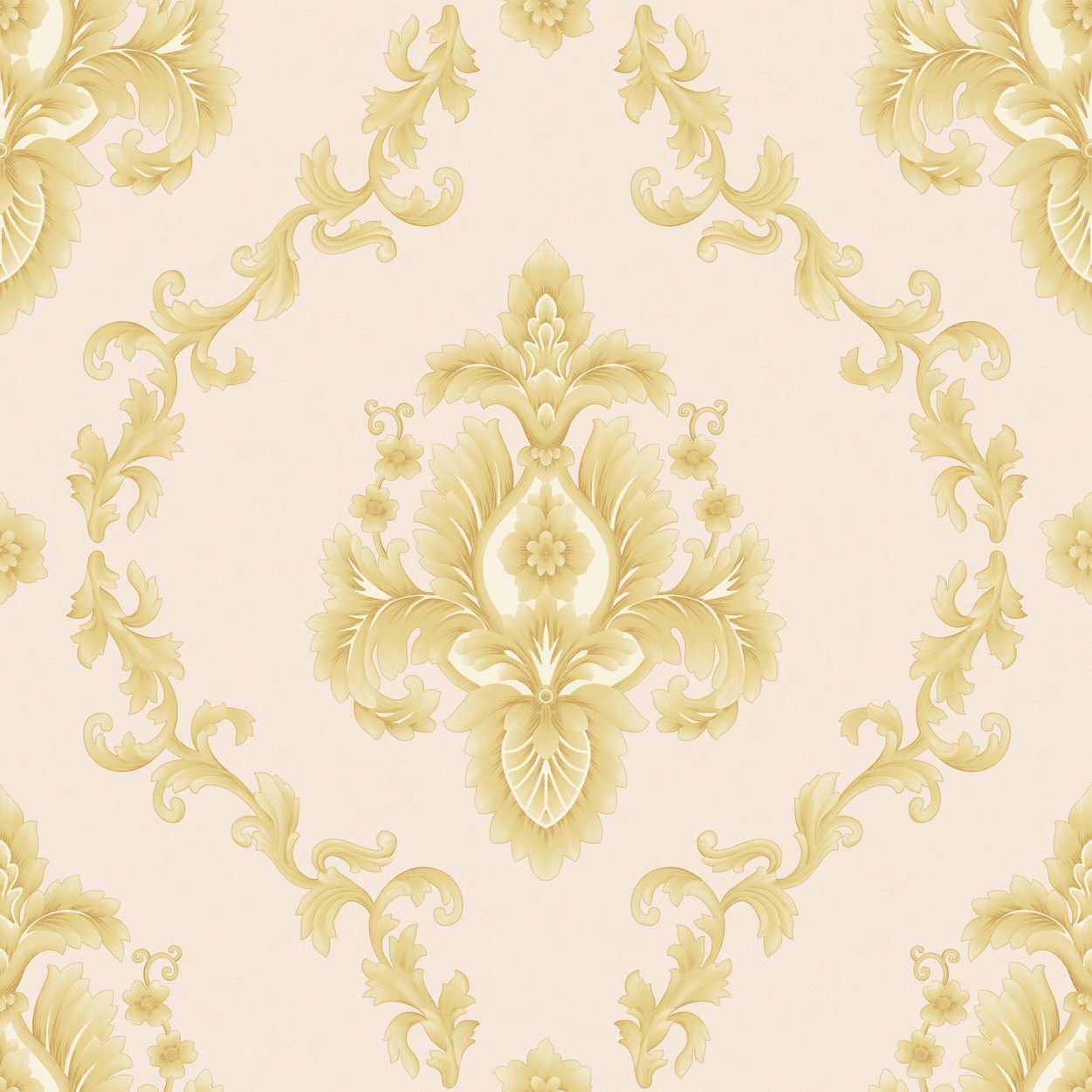 New PVC High Quality Wallpaper Luxury Damask Design