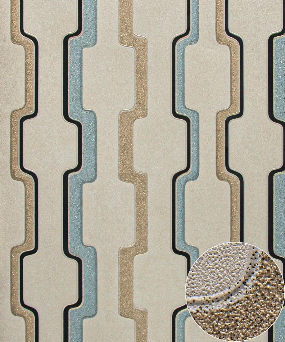 PVC Vinyl Wallpaper Modern 3D Design Waterproof Wallpaper for Living Room