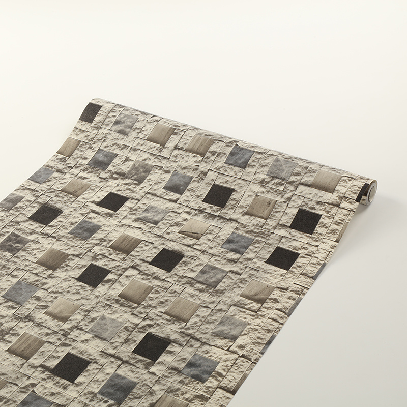 PVC Vinyl Wall Paper Waterproof Wallpaper 3D Modern Wall Covering for Home Decor