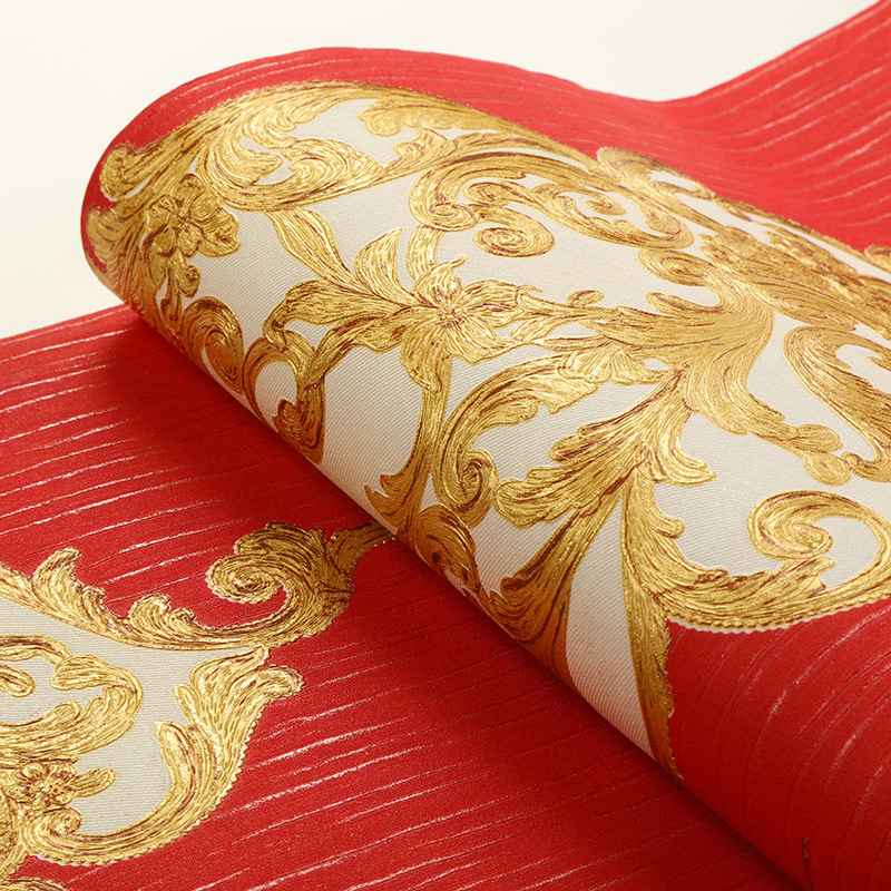 PVC Vinyl Wallpaper Waterproof Classic Wall Paper Wall Covering for Home Decor