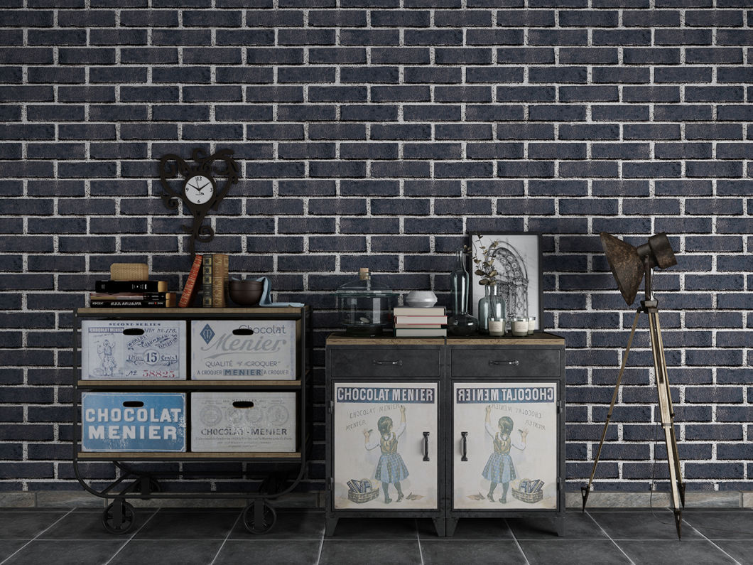 New PVC High Quality Wallpaper Modern Brick Design