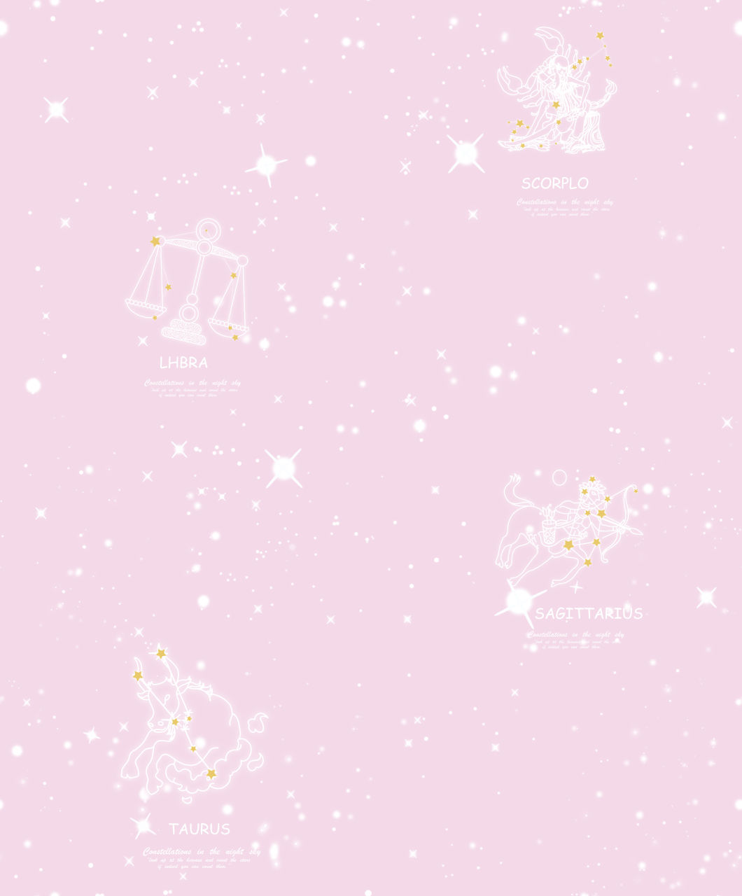 New PVC High Quality Wallpaper Kids Constellation Design