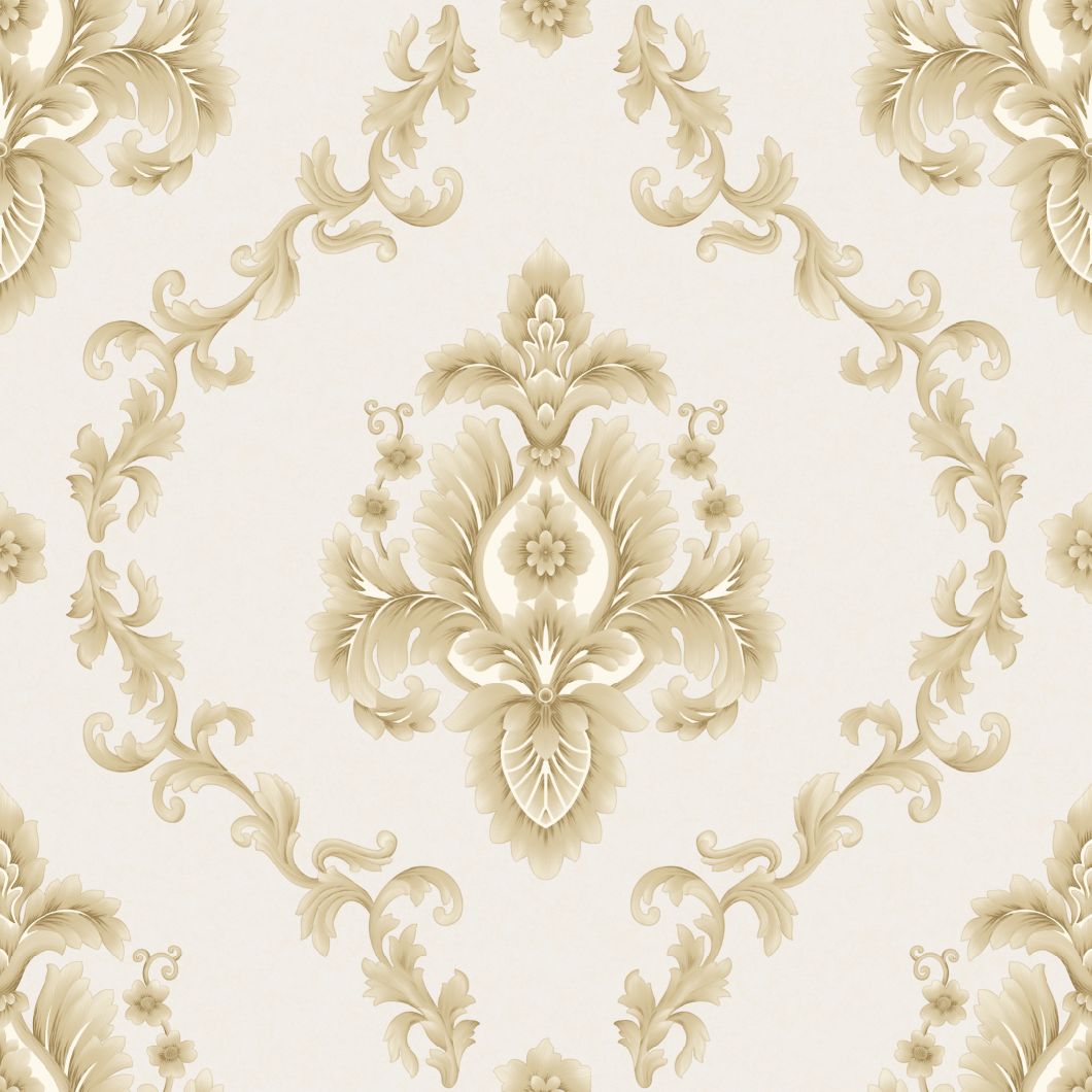 New PVC High Quality Wallpaper Luxury Damask Design