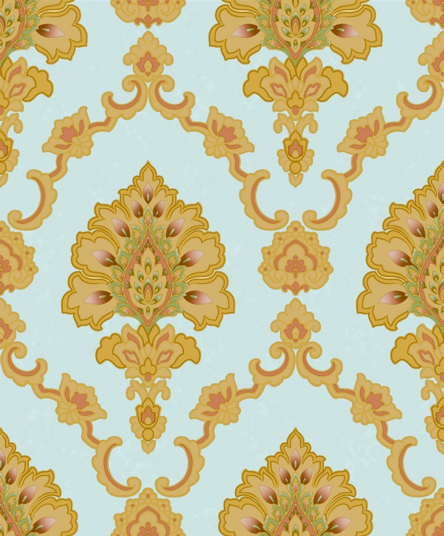 New PVC High Quality Wallpaper Damask Luxury Design