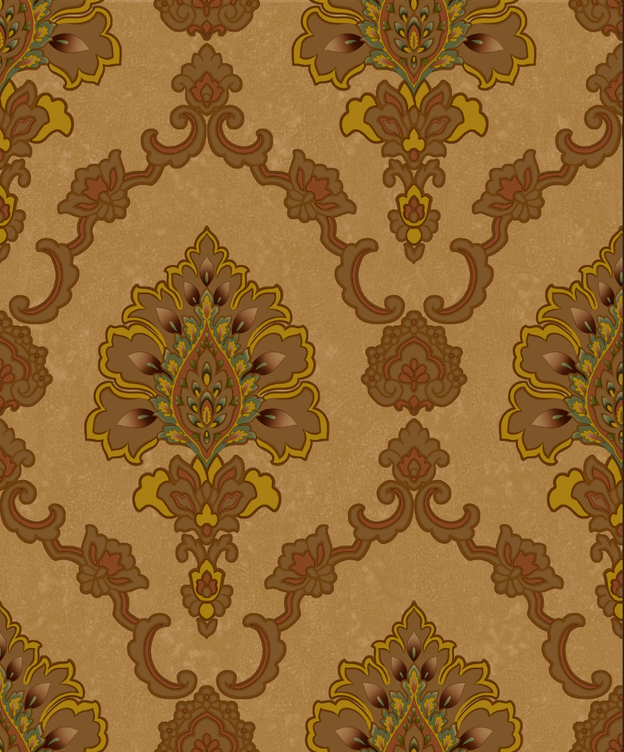 New PVC High Quality Wallpaper Damask Luxury Design