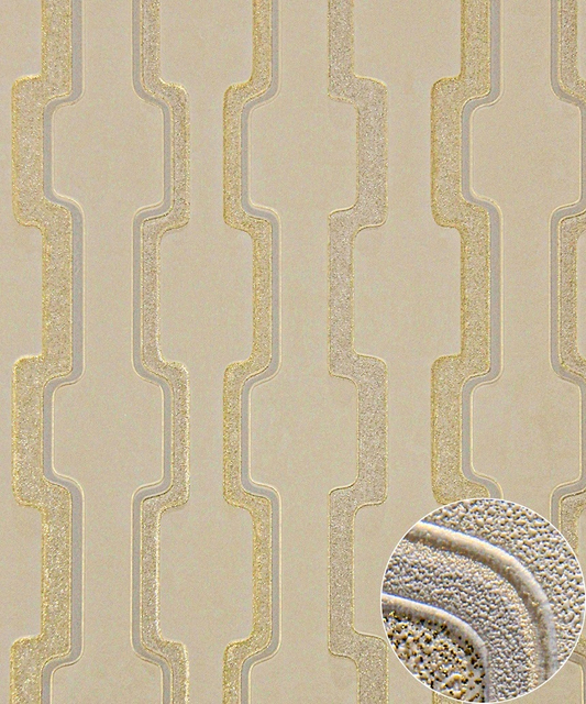 PVC Vinyl Wallpaper Modern 3D Design Waterproof Wallpaper for Living Room