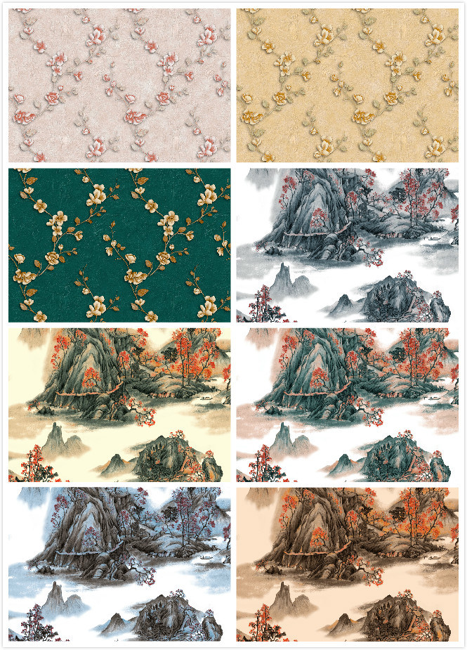 High Quality PVC Wallpaper Vinyl 3D Wall Paper for Home Decoration
