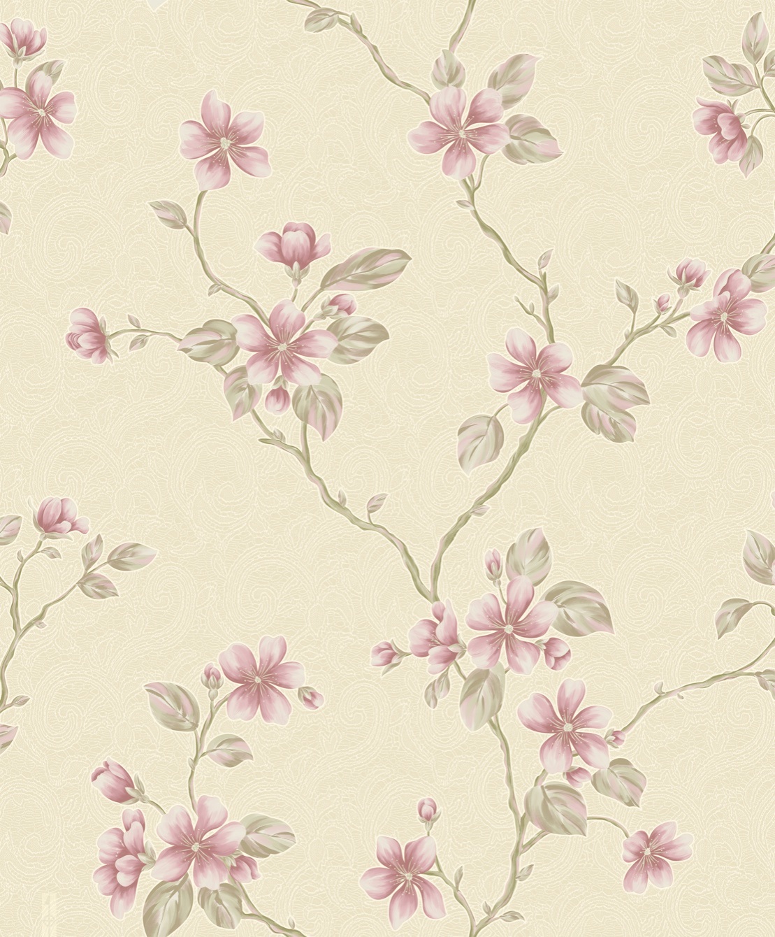 PVC Flower Design Deep Embossing High Quality PVC Wallpaper Home Decoration