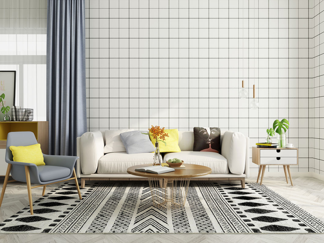 New PVC High Quality Wallpaper Modern Luxury Geometric Lines Design