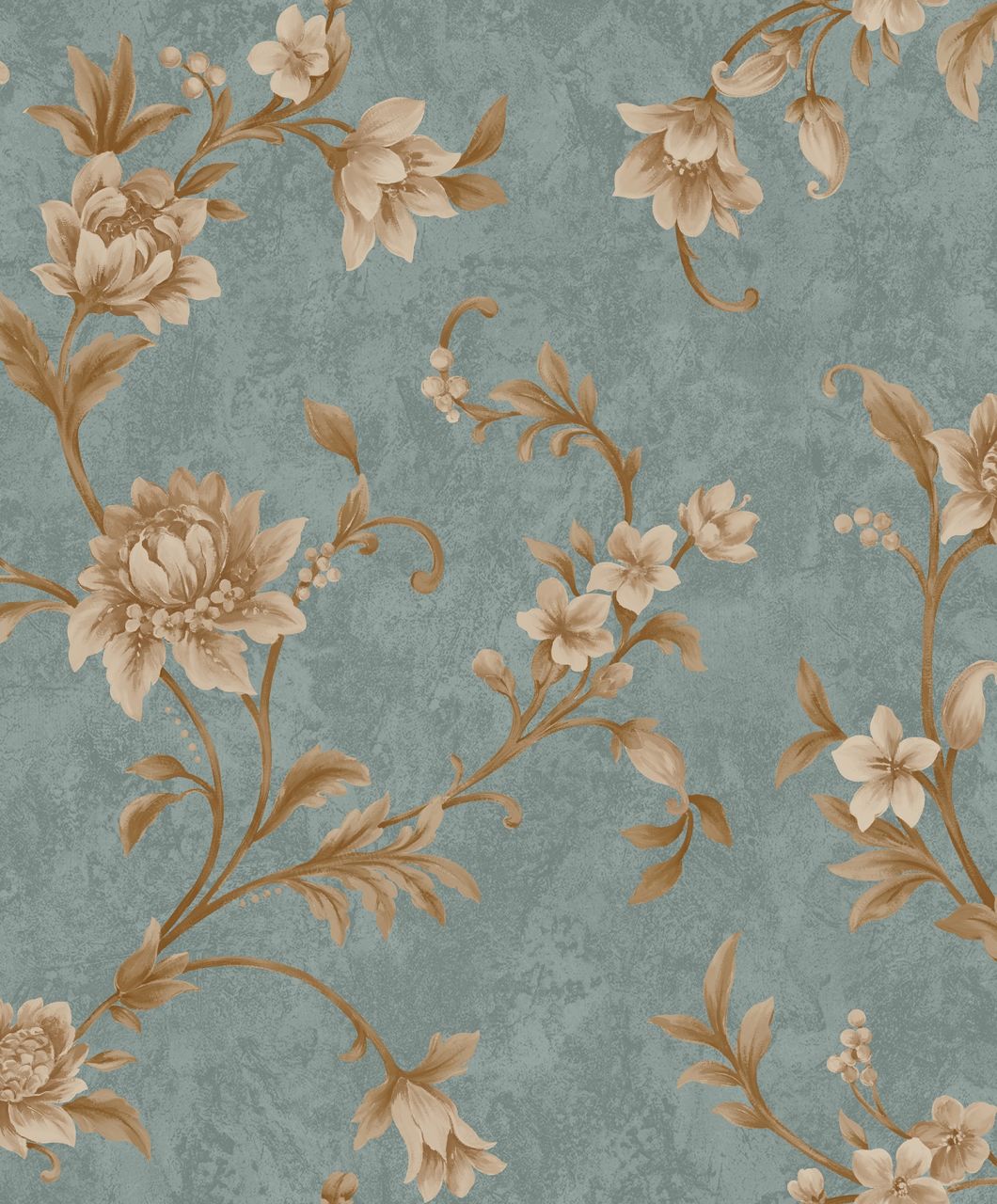 1.06 PVC Flower Design High Quality PVC Wallpaper Home Decoration