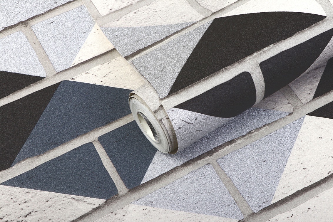 New PVC High Quality Wallpaper Modern Luxury Colorful Brick Design