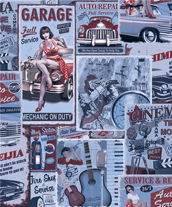 PVC Vinyl Wallpaper Modern 3D Wall Paper for Home Decor