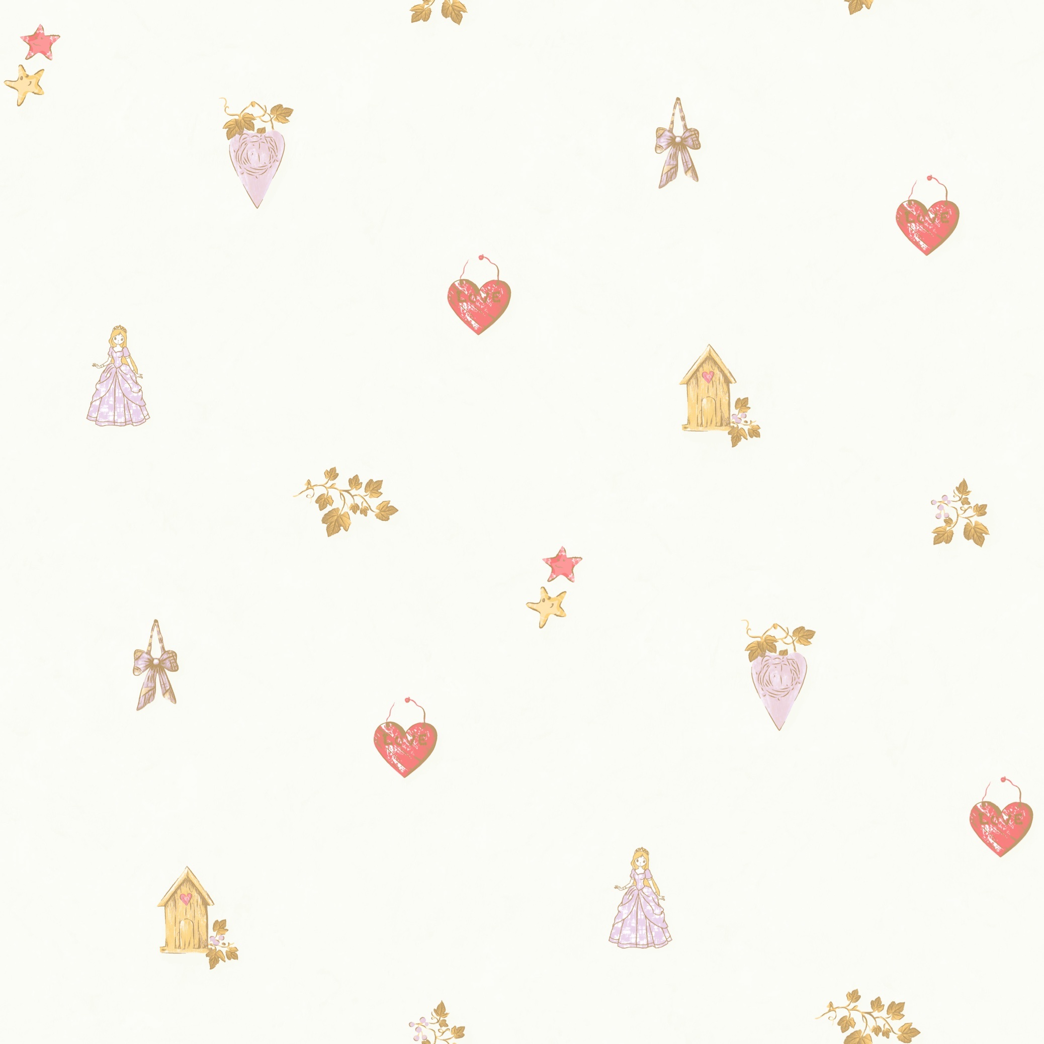 New PVC High Quality Wallpaper Kids Princess Design