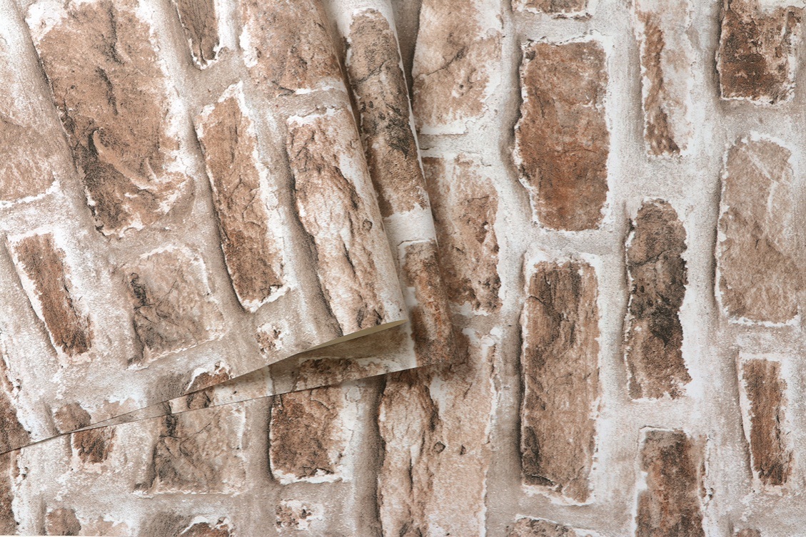 New PVC High Quality Wallpaper Modern Old Brick Style