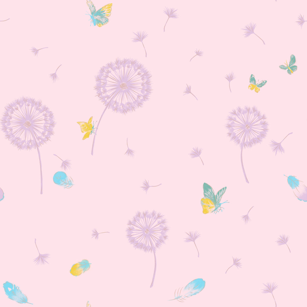 New PVC High Quality Wallpaper Kids Dandelion Design