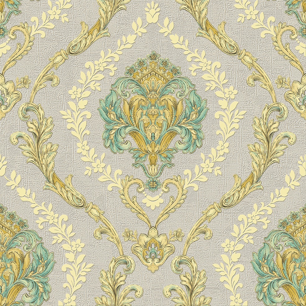 New PVC High Quality Wallpaper Deep Embossing Europe Design