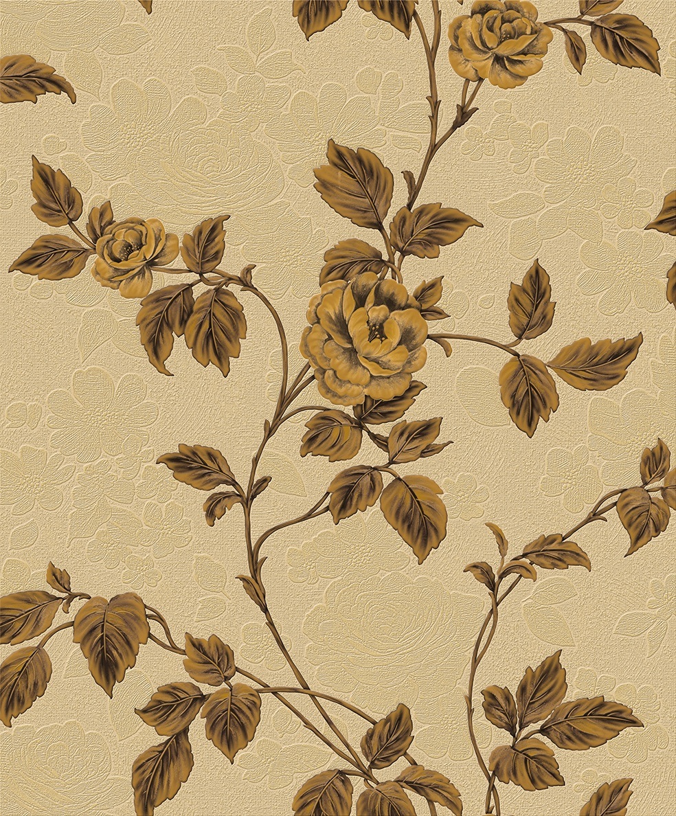 New PVC High Quality Wallpaper Deep Embossing Leaf Design