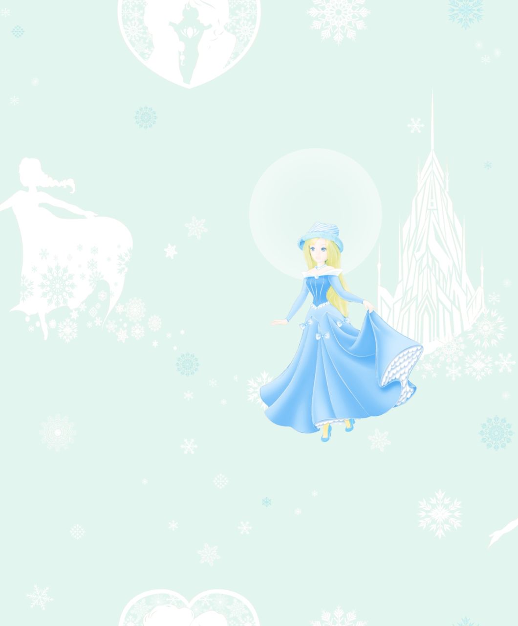 New PVC High Quality Wallpapers Kids Princess Design