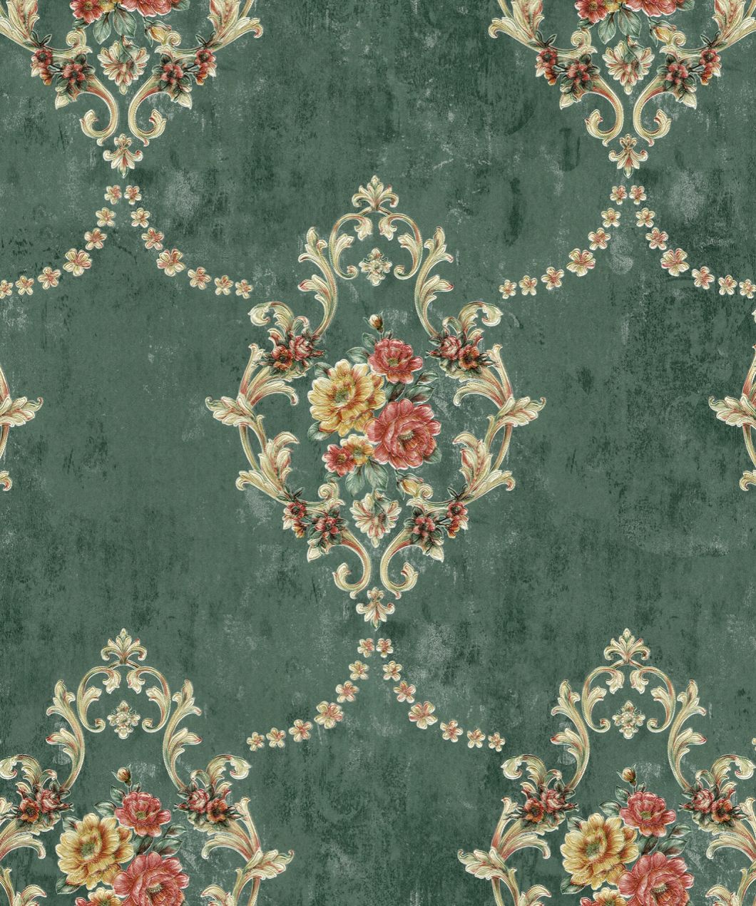 New Non Woven Embossing High Quality Wallpaper Luxury Flower Design