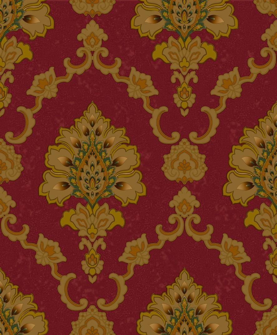 New PVC High Quality Wallpaper Damask Luxury Design