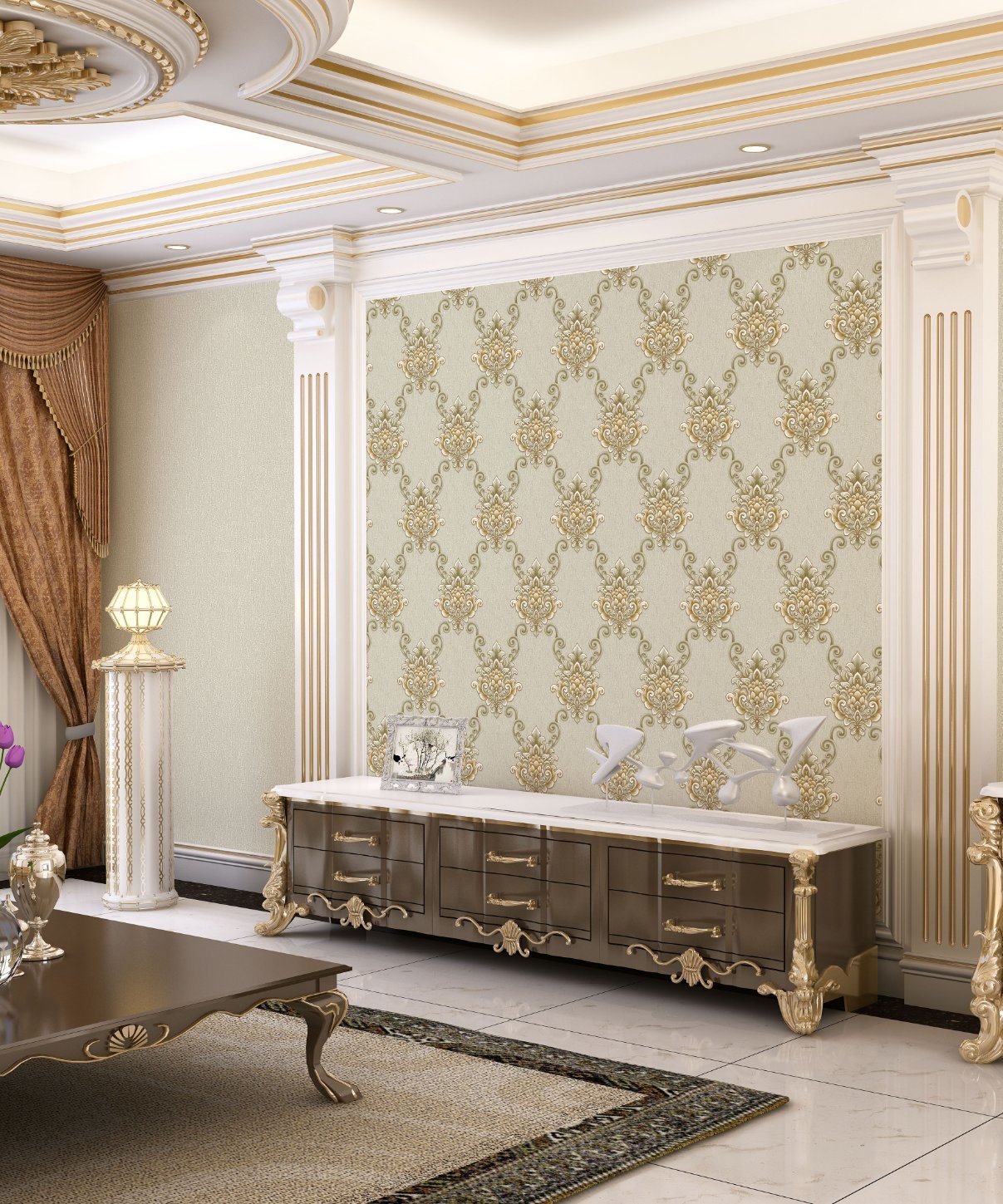 Waterproof Wallpaper Vinyl 106 PVC Wall Paper for Living Room