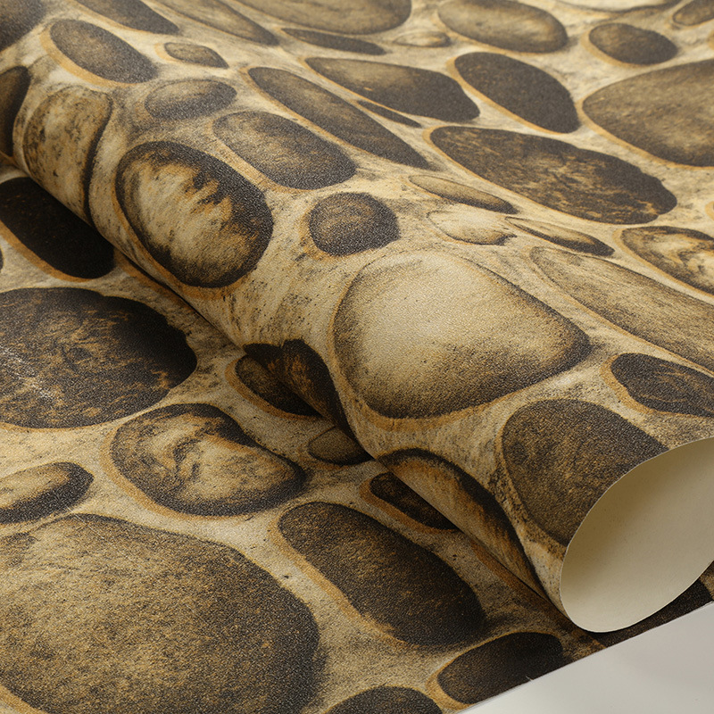 PVC Vinyl Wallpaper Stone 3D Modern Waterproof Wall Paper for Home Decor