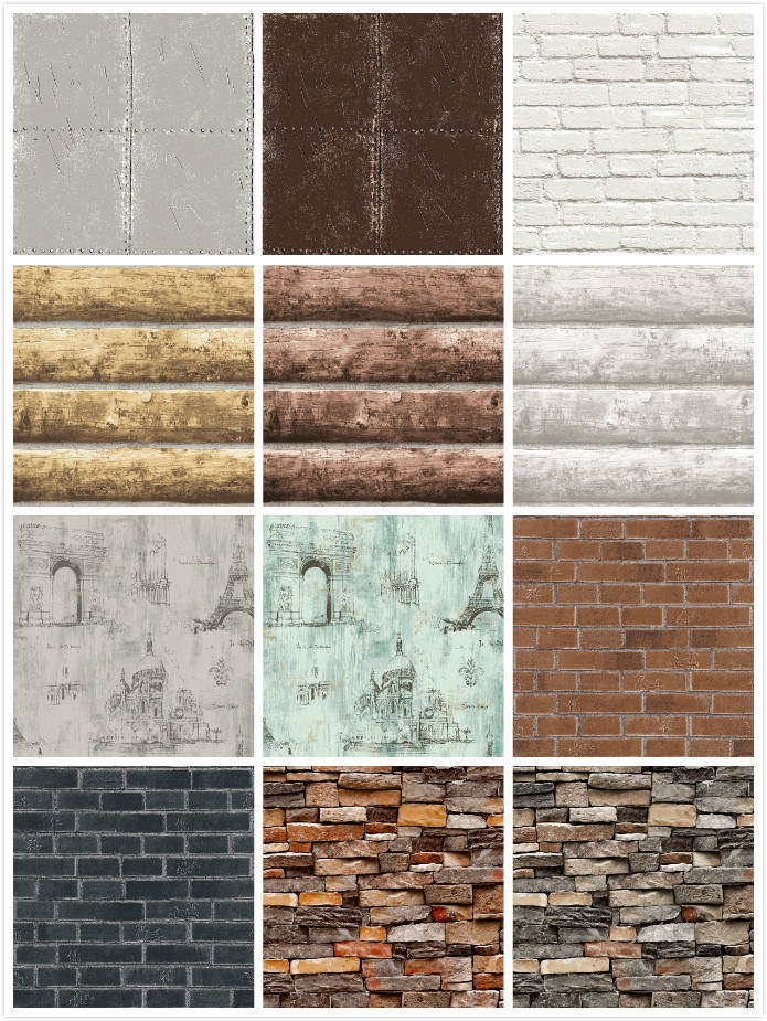 PVC Vinyl Wallpaper 3D Modern Wall Paper Wall Covering