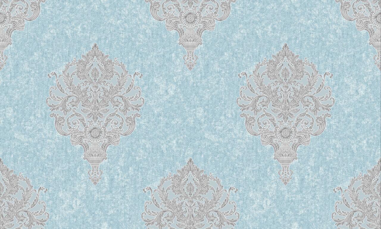 1.06 PVC Small Damask Flower Design High Quality PVC Wallpaper Home Decoration