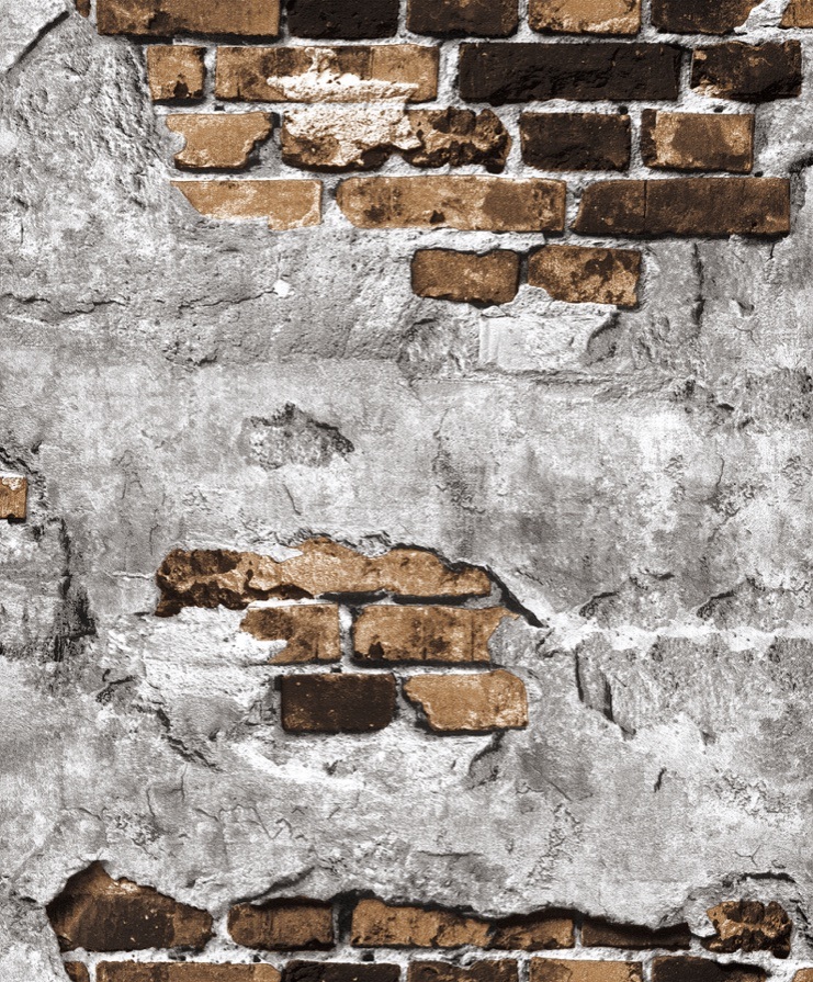 New PVC High Quality Wallpaper Modern Bricks Design Old Style