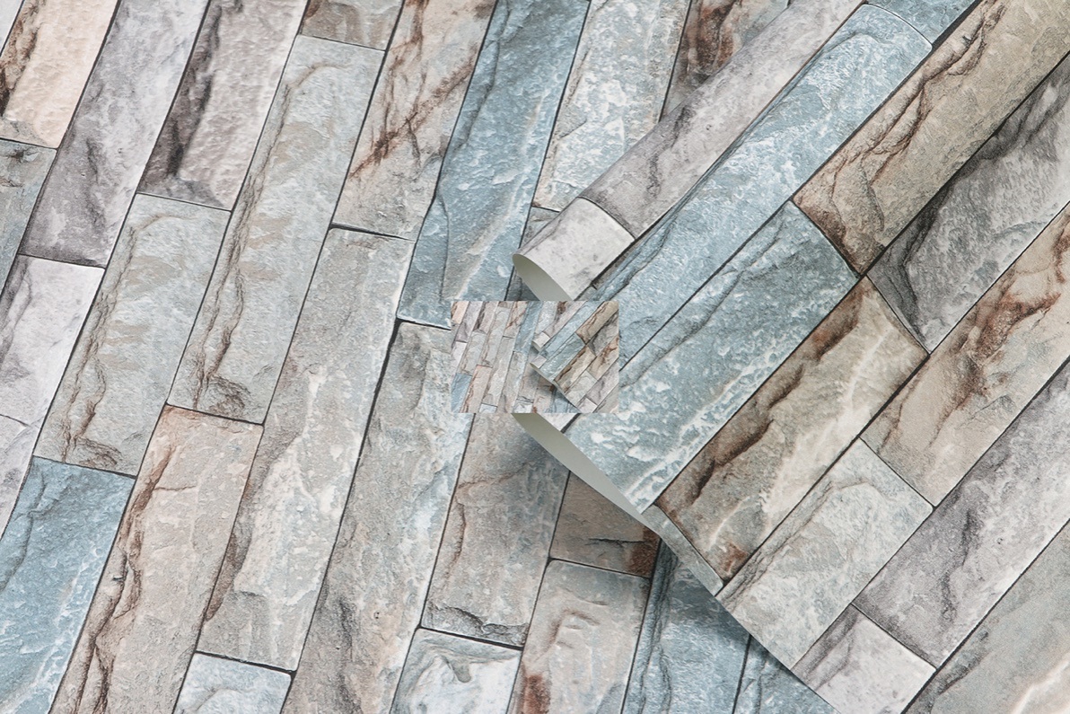 New PVC High Quality Wallpaper Modern Luxury Cultural Stone Design