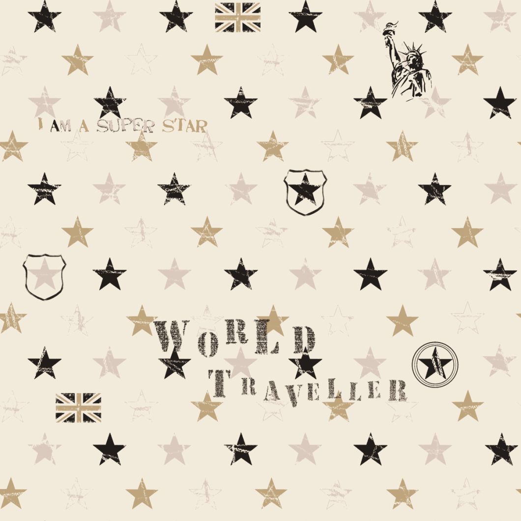 New PVC High Quality Wallpaper Kids Star Wall Design