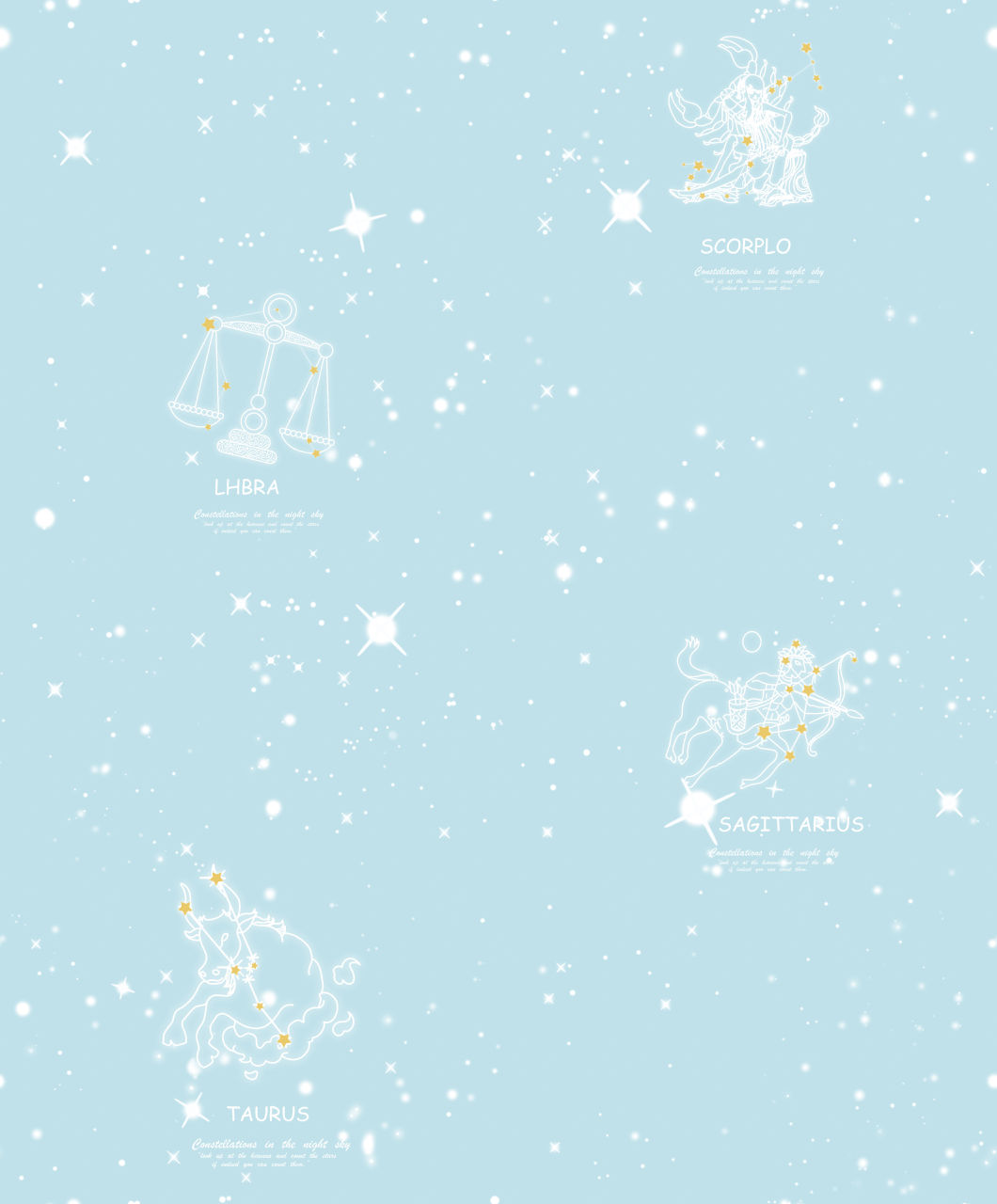 New PVC High Quality Wallpaper Kids Constellation Design