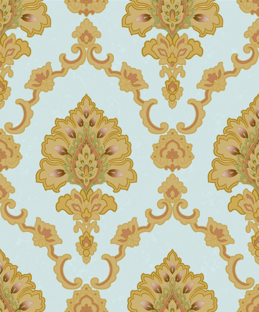 New PVC High Quality Wallpaper Damask Luxury Design
