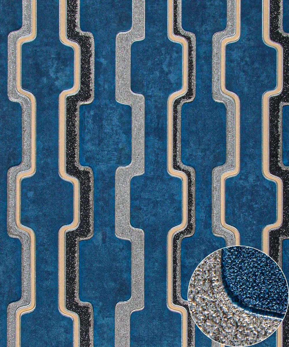 PVC Vinyl Wallpaper Modern 3D Design Waterproof Wallpaper for Living Room