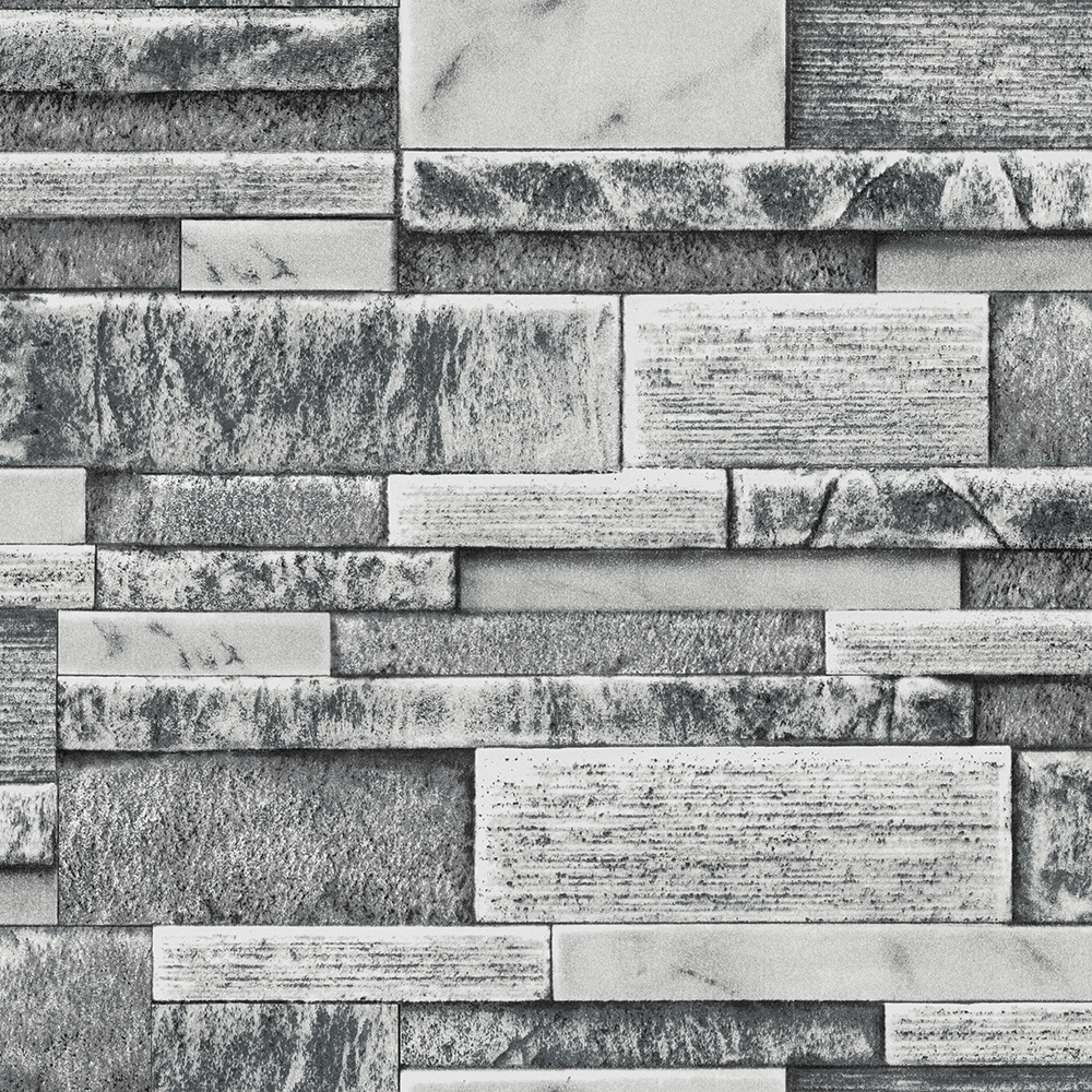 PVC Vinyl Wall Paper Modern Stone 3D Wallpaper