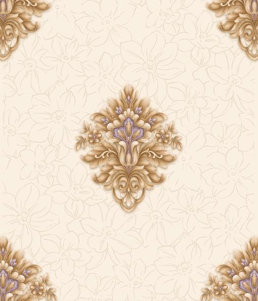 PVC Vinyl Wallpaper 3D Modern Wall Paper Damask Wallpaper for Living Room