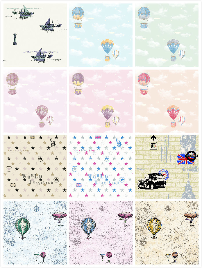 PVC Wallpaper Vinyl Wall Paper for Children Room