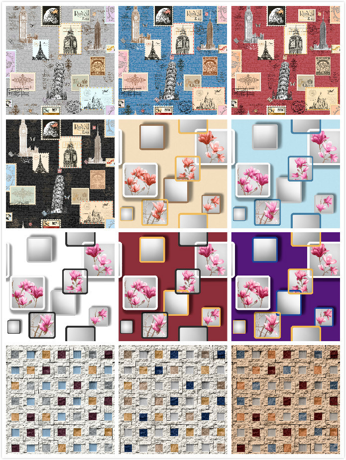 Waterproof Hot Selling Wallpaper PVC Vinyl Wall Paper Modern Designs 3D Wallpaper